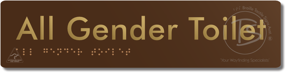 All Gender Toilet - Braille Tactile Signs Aust.