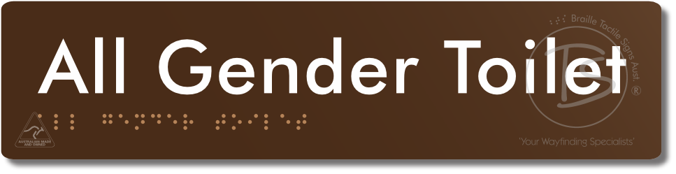 All Gender Toilet - Braille Tactile Signs Aust.