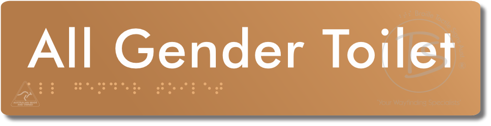 All Gender Toilet - Braille Tactile Signs Aust.