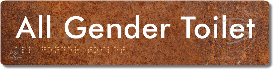 All Gender Toilet - Braille Tactile Signs Aust.