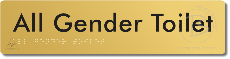 All Gender Toilet - Braille Tactile Signs Aust.