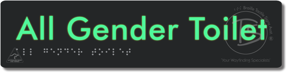 All Gender Toilet - Braille Tactile Signs Aust.