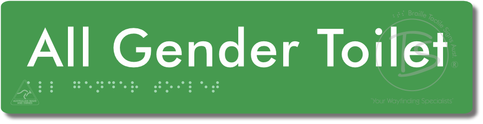 All Gender Toilet - Braille Tactile Signs Aust.