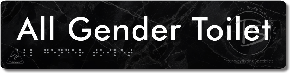 All Gender Toilet - Braille Tactile Signs Aust.