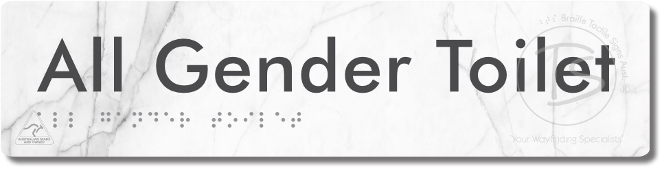 All Gender Toilet - Braille Tactile Signs Aust.
