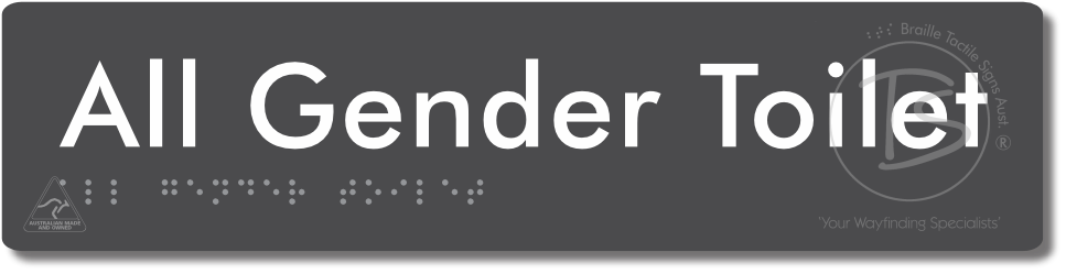 All Gender Toilet - Braille Tactile Signs Aust.
