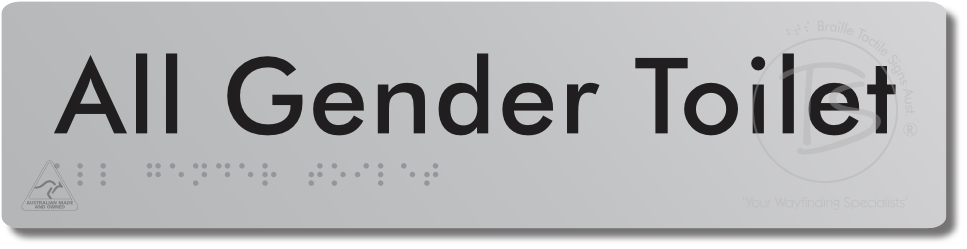 All Gender Toilet - Braille Tactile Signs Aust.
