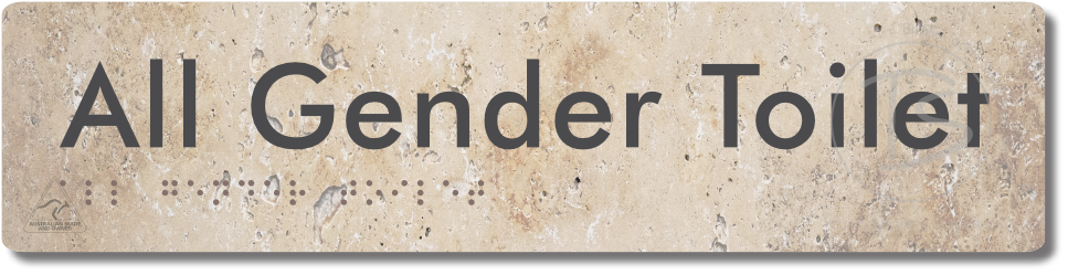 All Gender Toilet - Braille Tactile Signs Aust.
