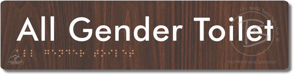 All Gender Toilet - Braille Tactile Signs Aust.