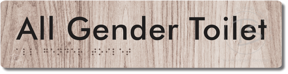All Gender Toilet - Braille Tactile Signs Aust.