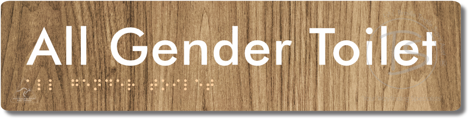 All Gender Toilet - Braille Tactile Signs Aust.
