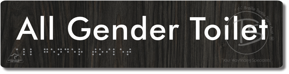 All Gender Toilet - Braille Tactile Signs Aust.