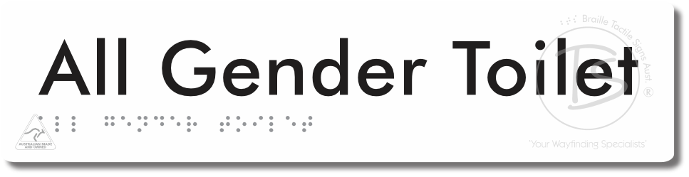 All Gender Toilet - Braille Tactile Signs Aust.