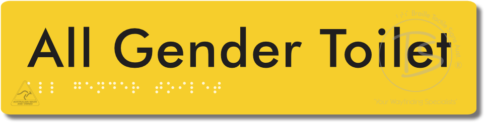 All Gender Toilet - Braille Tactile Signs Aust.