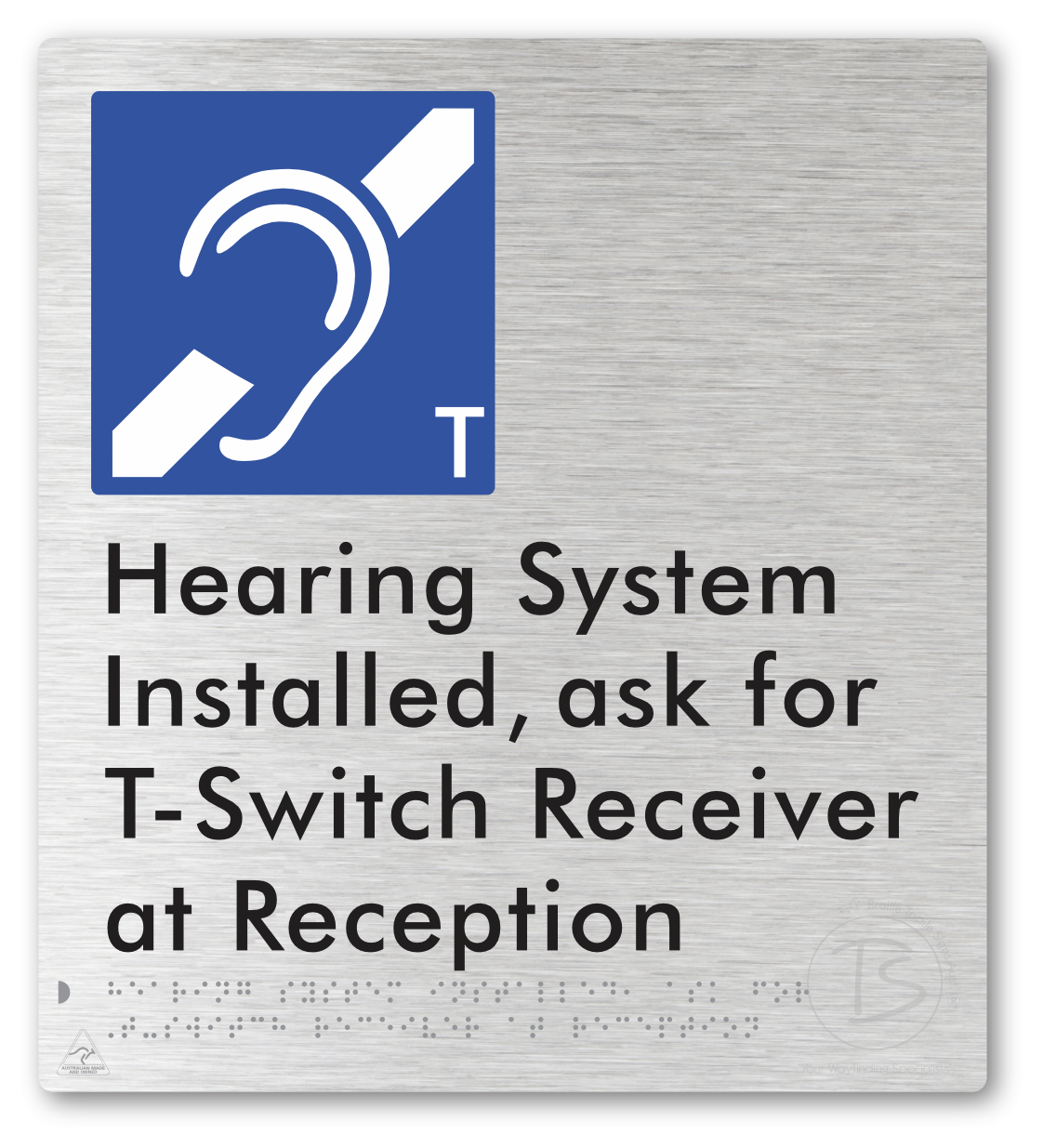Hearing System Installed ask For T-Switch Receiver at Reception_AudioT