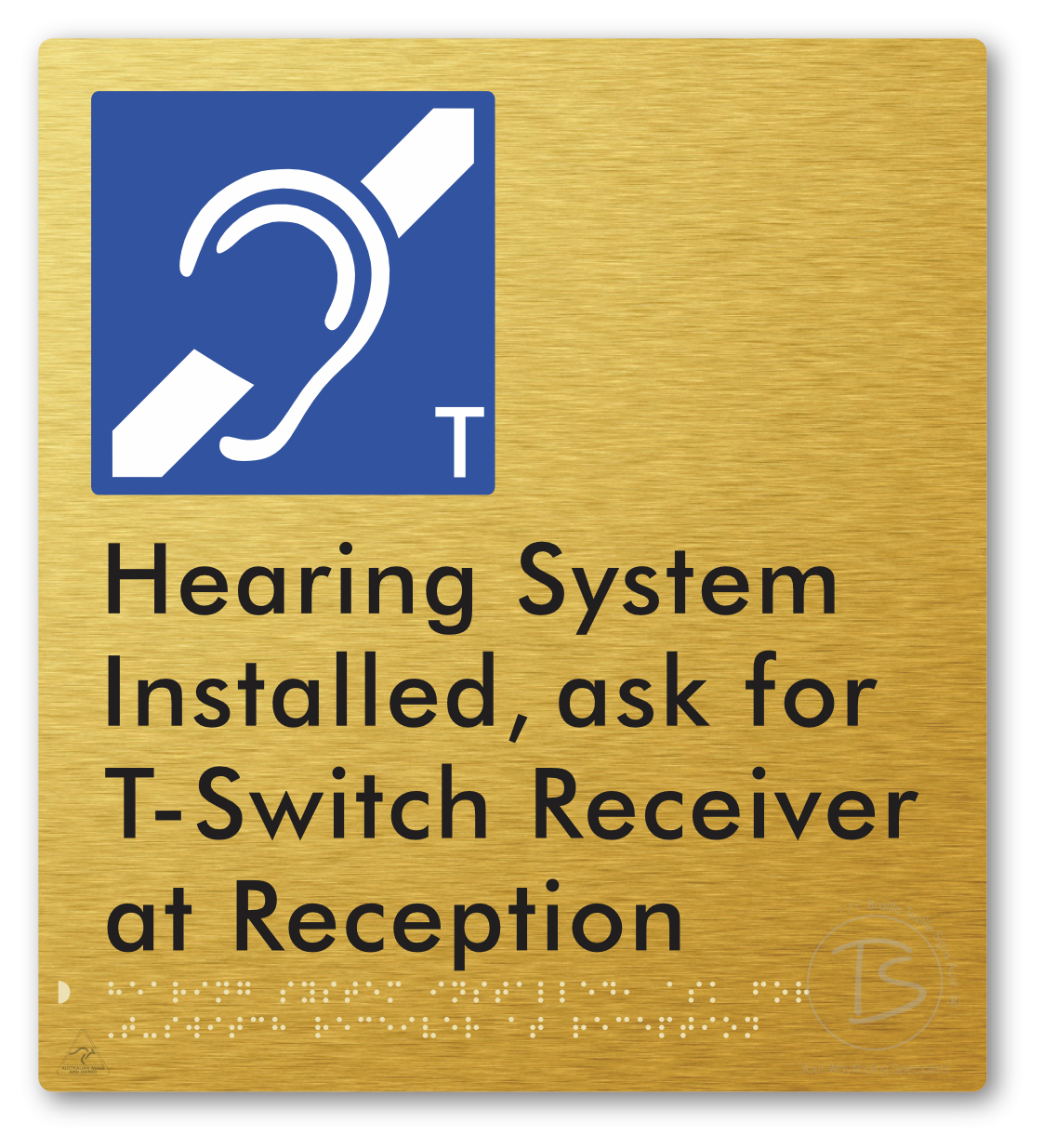 Hearing System Installed ask For T-Switch Receiver at Reception_AudioT