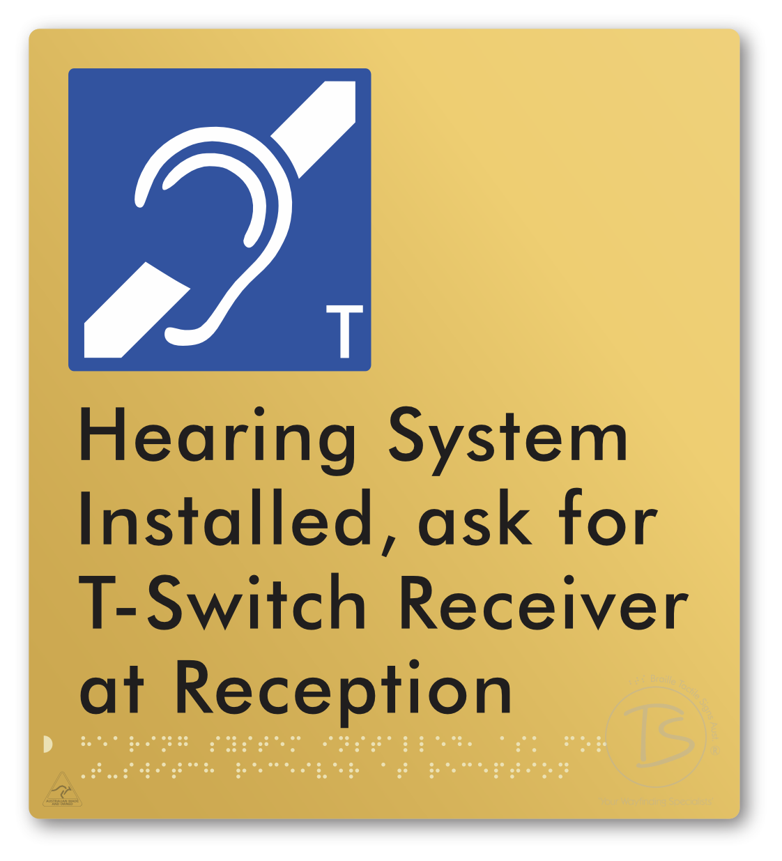 Hearing System Installed ask For T-Switch Receiver at Reception_AudioT