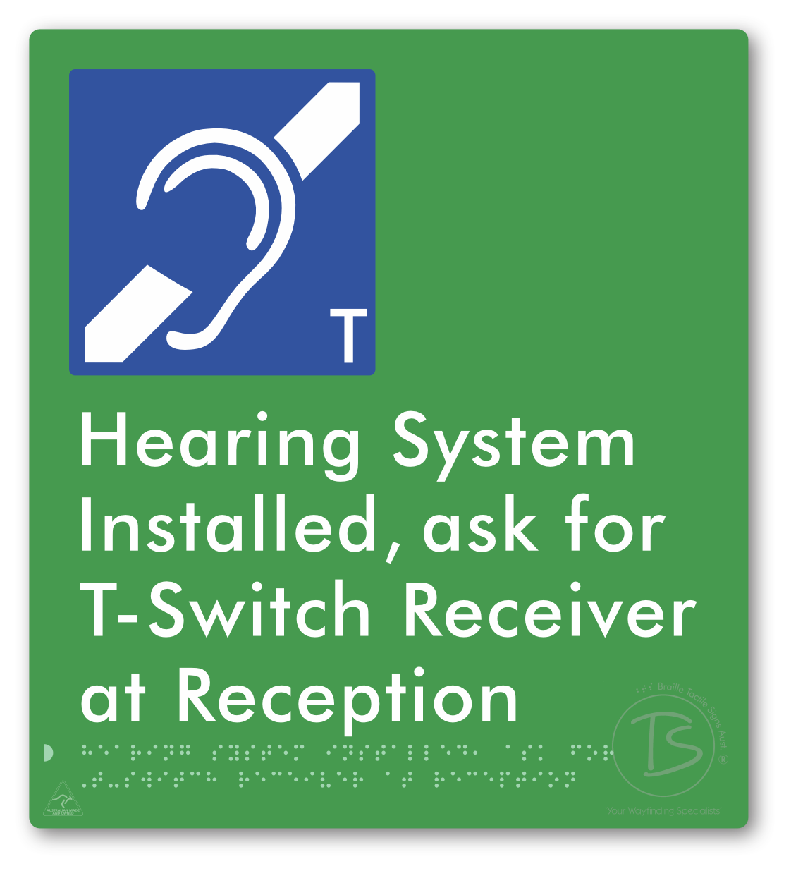 Hearing System Installed ask For T-Switch Receiver at Reception_AudioT