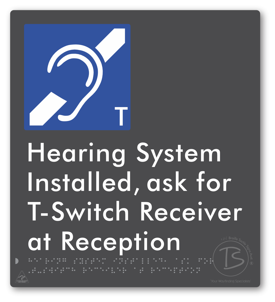 Hearing System Installed ask For T-Switch Receiver at Reception_AudioT