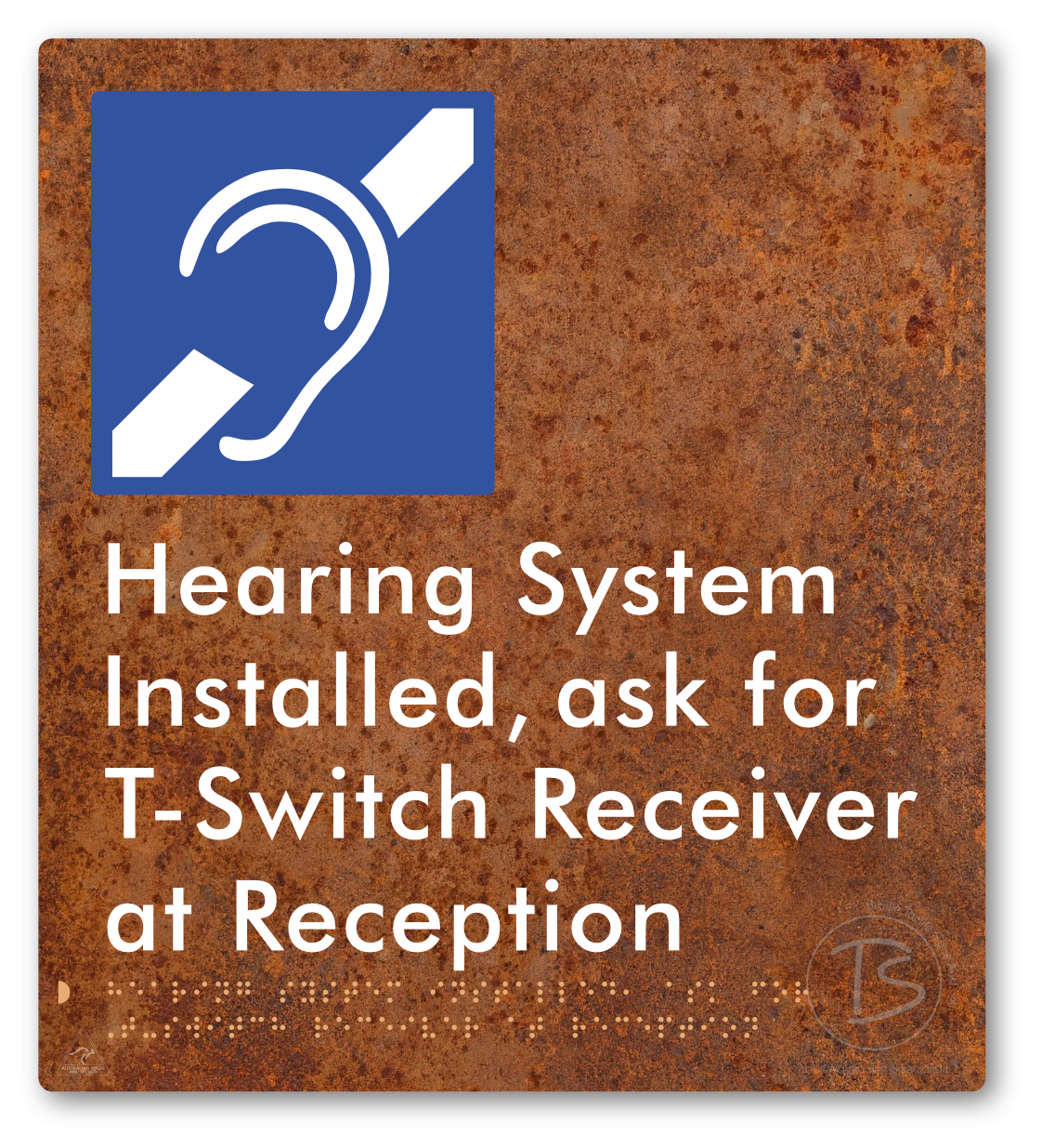 Hearing System Installed, ask for T-Switch Receiver at Reception
