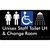 Unisex Staff Accessible Toilet with Left (LH) or Right Hand Transfer (RH), Shower & Change Room