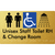 Unisex Staff Accessible Toilet with Left (LH) or Right Hand Transfer (RH), Shower & Change Room