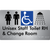 Unisex Staff Accessible Toilet with Left (LH) or Right Hand Transfer (RH), Shower & Change Room