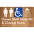 Unisex Staff Accessible Toilet with Left (LH) or Right Hand Transfer (RH), Shower & Change Room