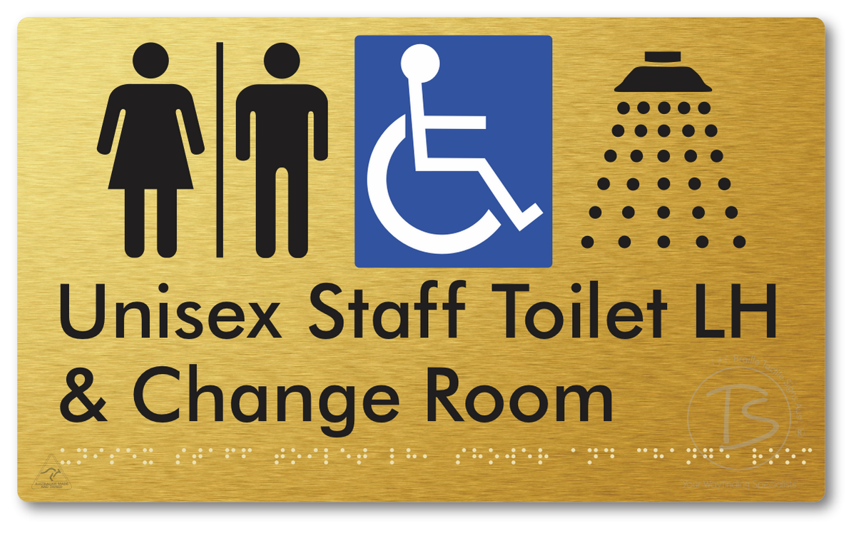 Unisex Staff Accessible Toilet LH or RH, Shower & Change Room with Air Lock