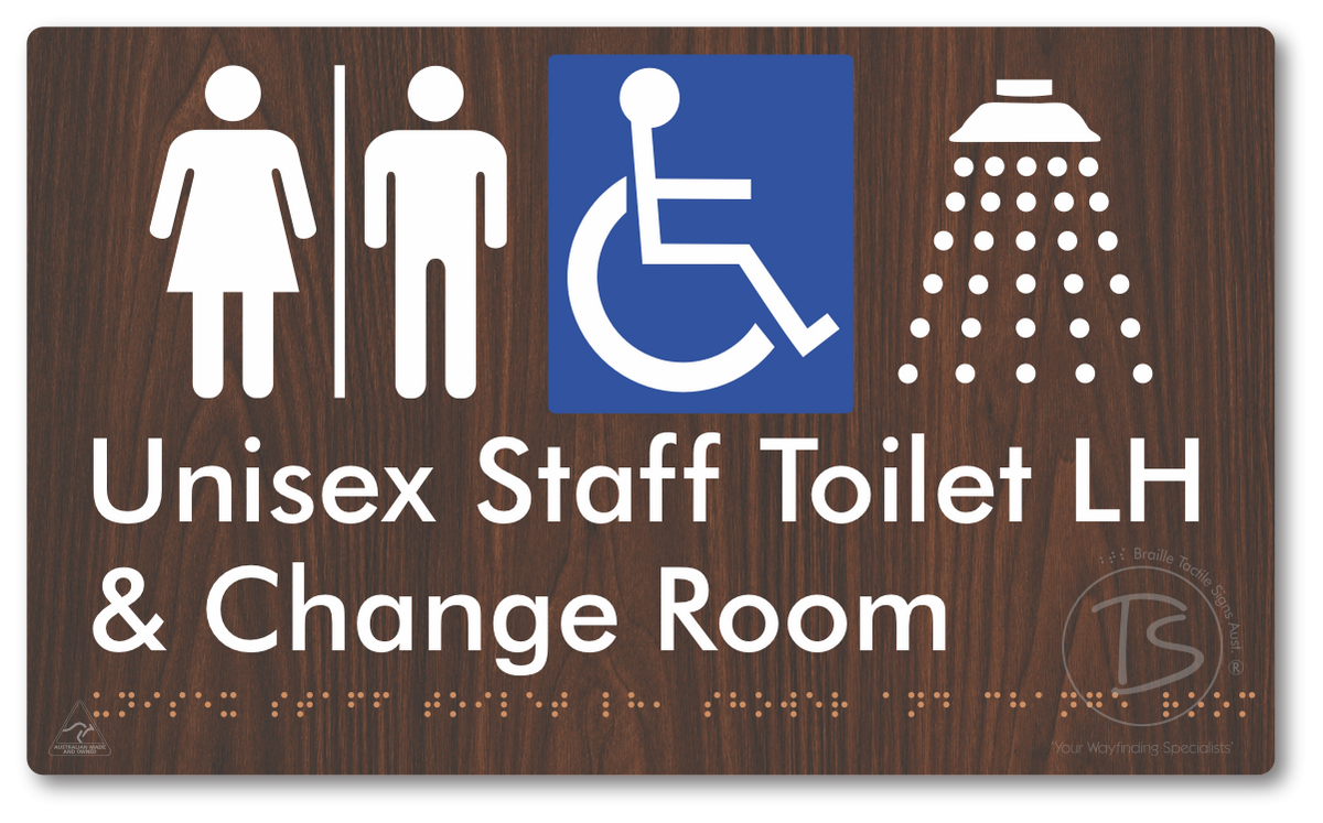 Unisex Staff Accessible Toilet LH or RH, Shower & Change Room with Air Lock