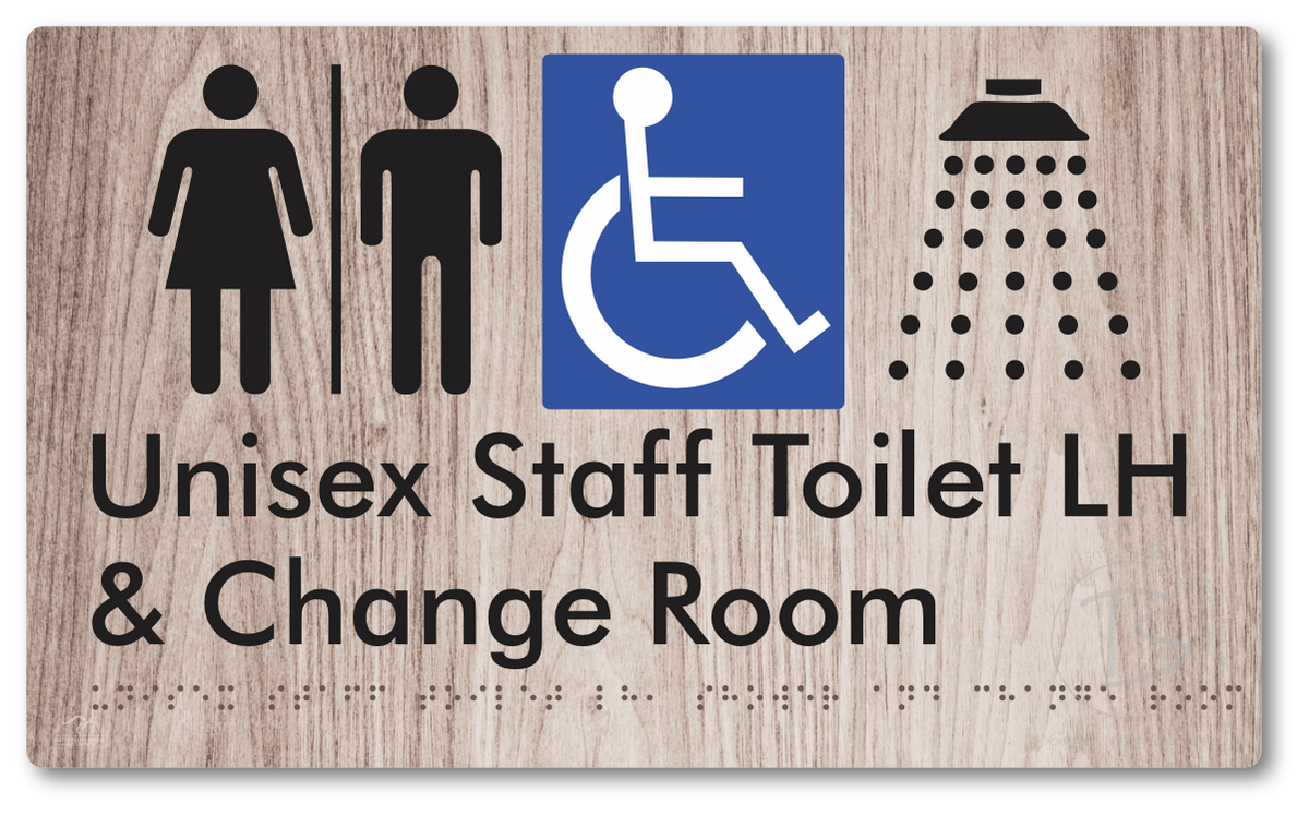 Unisex Staff Accessible Toilet LH or RH, Shower & Change Room with Air Lock