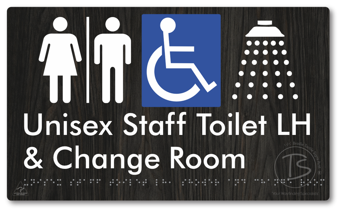 Unisex Staff Accessible Toilet LH or RH, Shower & Change Room with Air Lock