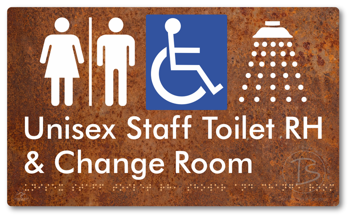Unisex Staff Accessible Toilet LH or RH, Shower & Change Room with Air Lock
