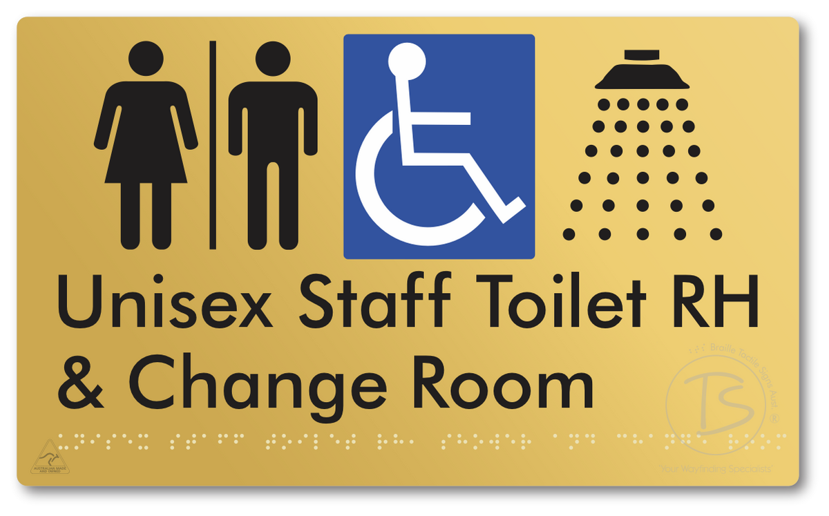 Unisex Staff Accessible Toilet LH or RH, Shower & Change Room with Air Lock
