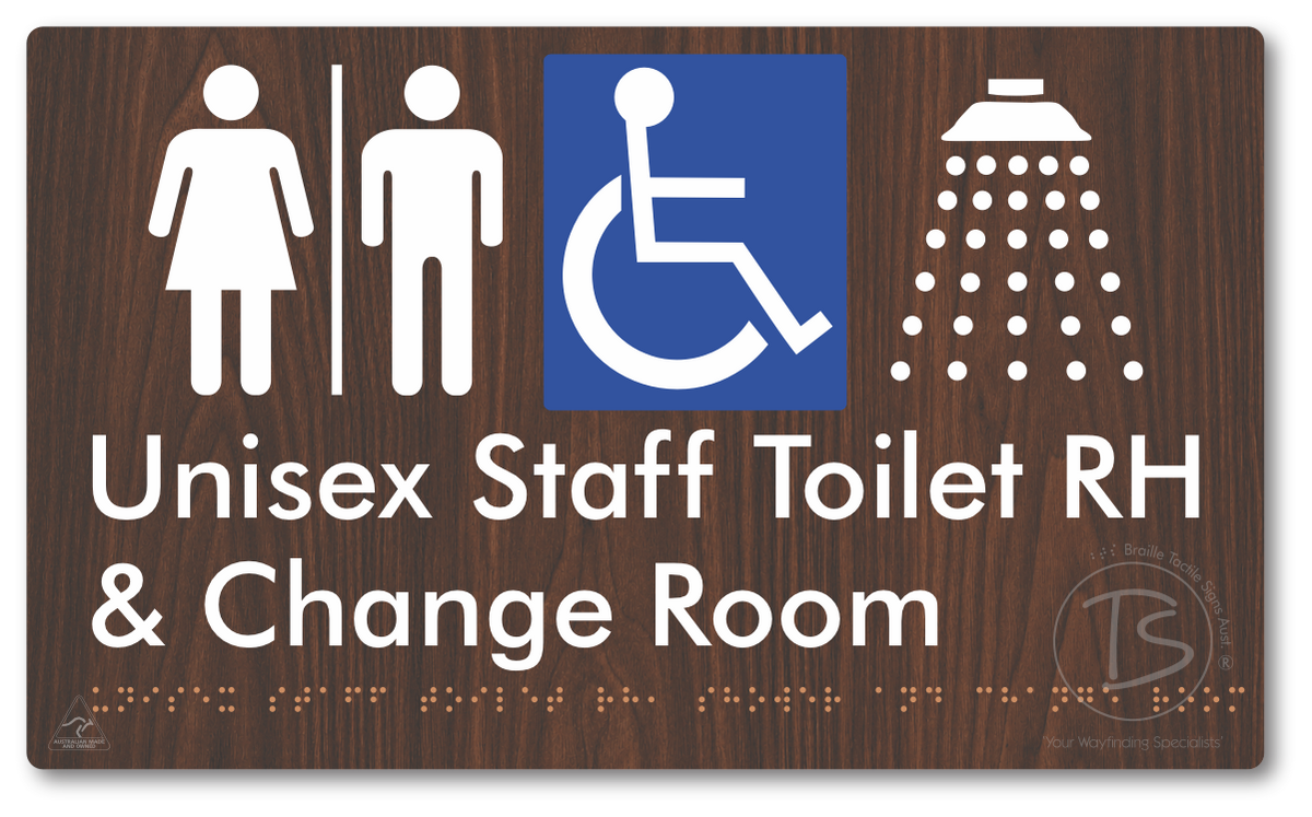 Unisex Staff Accessible Toilet LH or RH, Shower & Change Room with Air Lock