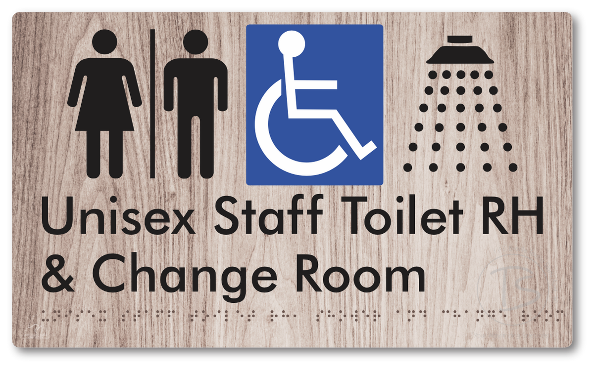 Unisex Staff Accessible Toilet LH or RH, Shower & Change Room with Air Lock