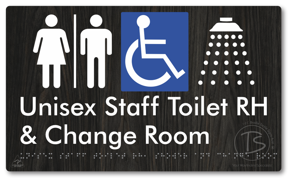 Unisex Staff Accessible Toilet LH or RH, Shower & Change Room with Air Lock