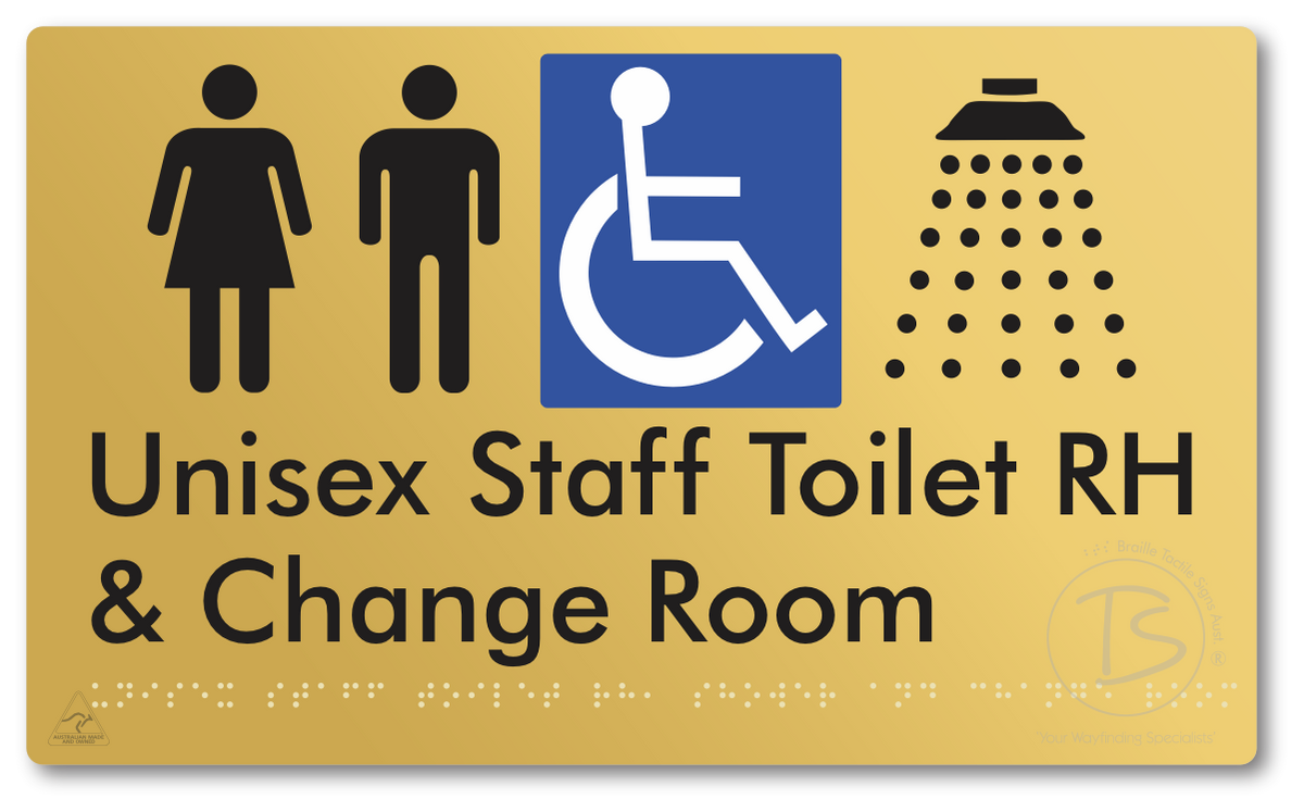 Unisex Staff Accessible Toilet LH or RH, Shower & Change Room