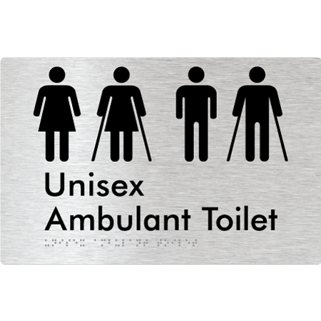 Unisex Ambulant Toilet - Braille Tactile Signs Aust.