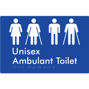 Unisex Ambulant Toilet - Braille Tactile Signs Aust.