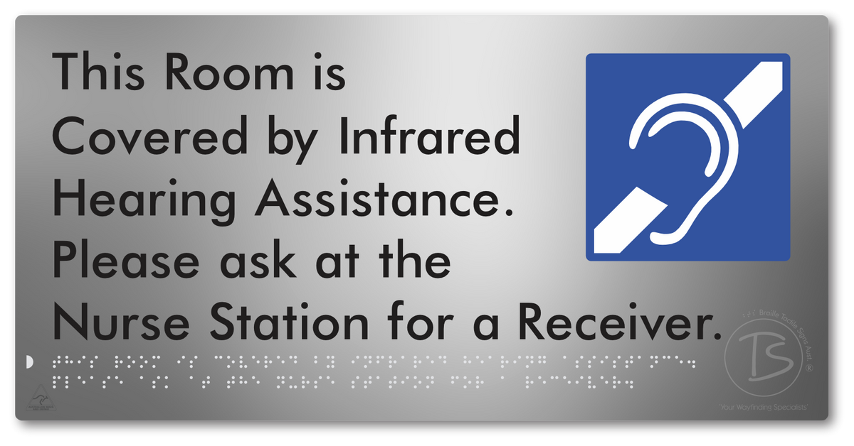 This Room Is Covered by Infrared Hearing Assistance. Please Ask At The Nurse Station For A Receiver.