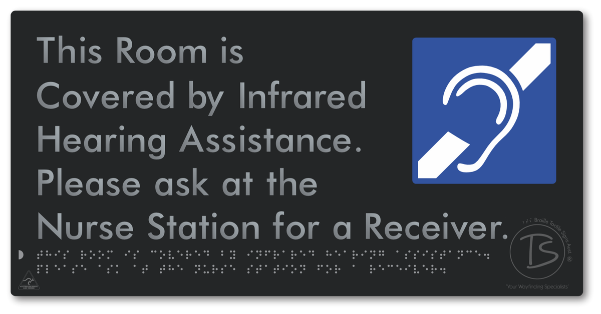 This Room Is Covered by Infrared Hearing Assistance. Please Ask At The Nurse Station For A Receiver.