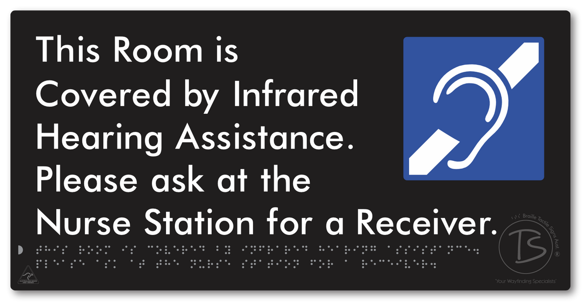 This Room Is Covered by Infrared Hearing Assistance. Please Ask At The Nurse Station For A Receiver.