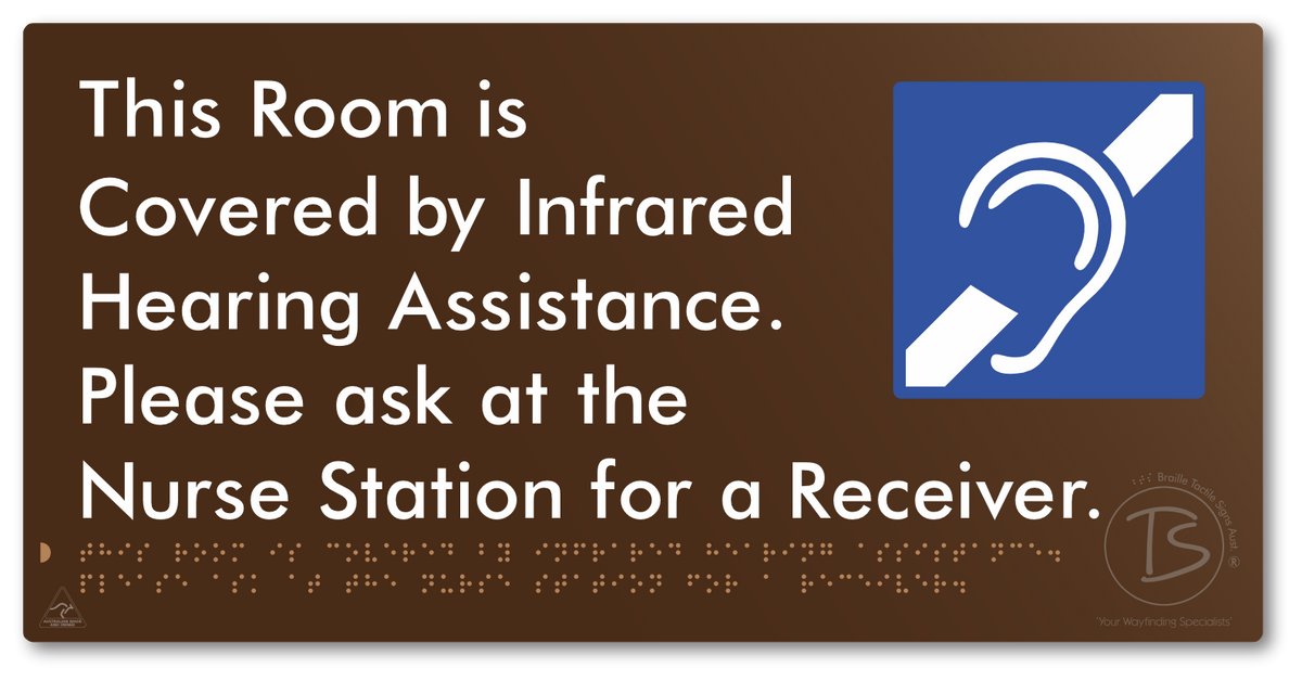 This Room Is Covered by Infrared Hearing Assistance. Please Ask At The Nurse Station For A Receiver.