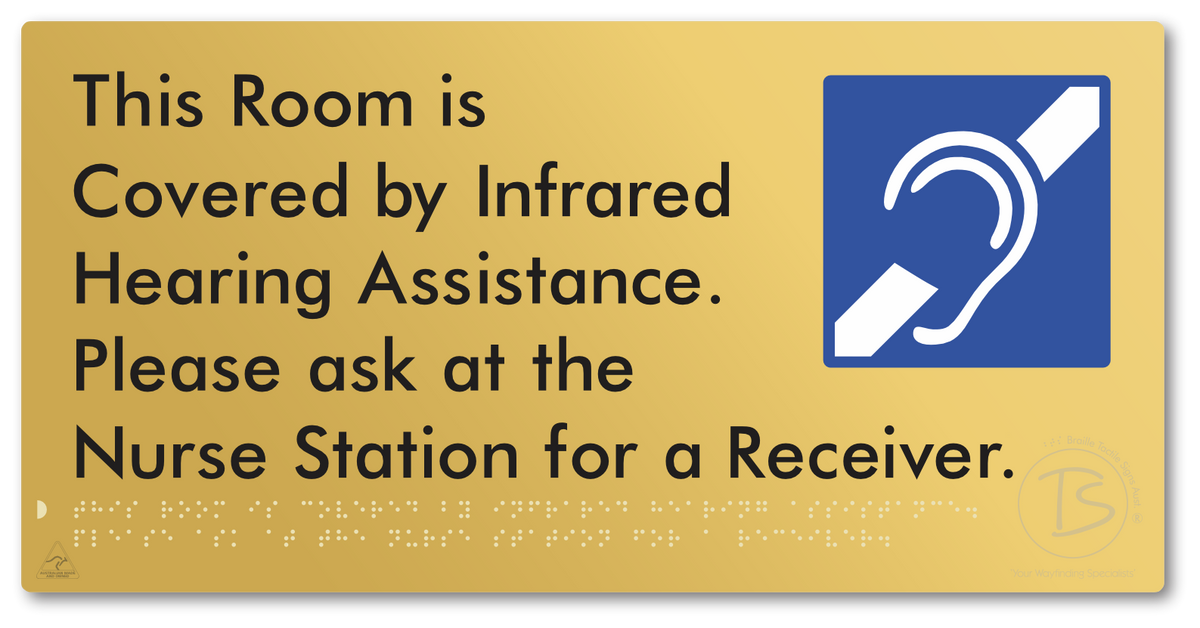 This Room Is Covered by Infrared Hearing Assistance. Please Ask At The Nurse Station For A Receiver.