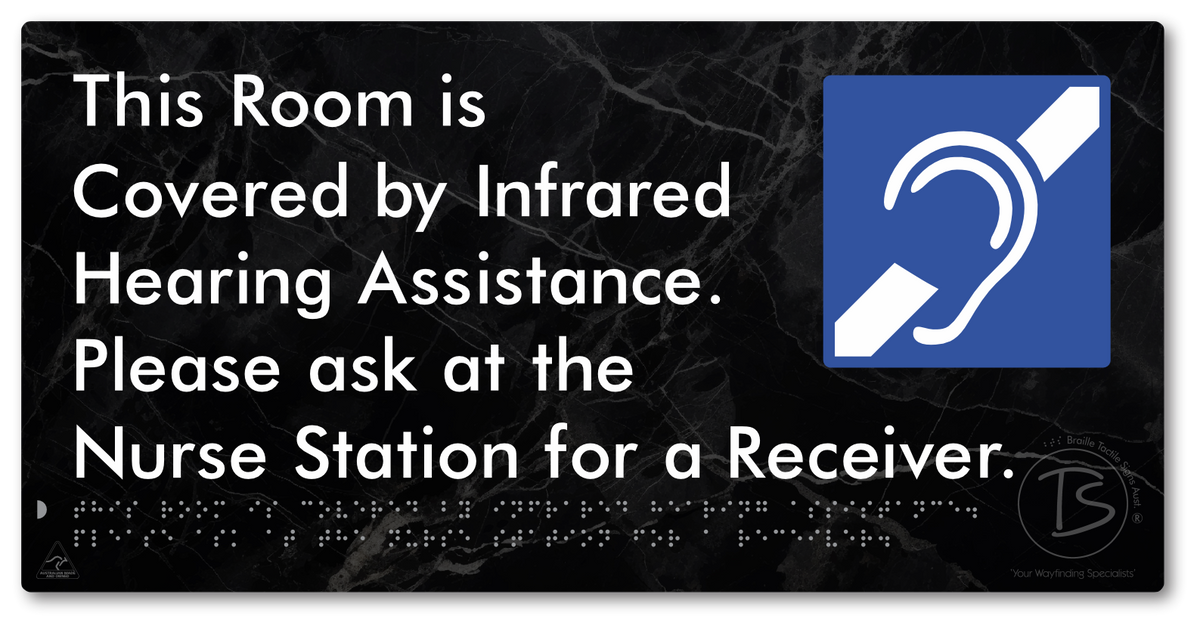 This Room Is Covered by Infrared Hearing Assistance. Please Ask At The Nurse Station For A Receiver.