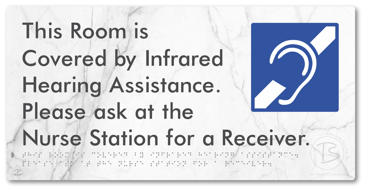 This Room Is Covered by Infrared Hearing Assistance. Please Ask At The Nurse Station For A Receiver.