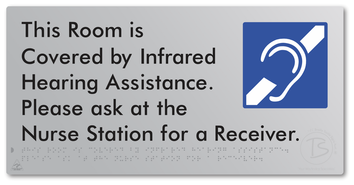 This Room Is Covered by Infrared Hearing Assistance. Please Ask At The Nurse Station For A Receiver.