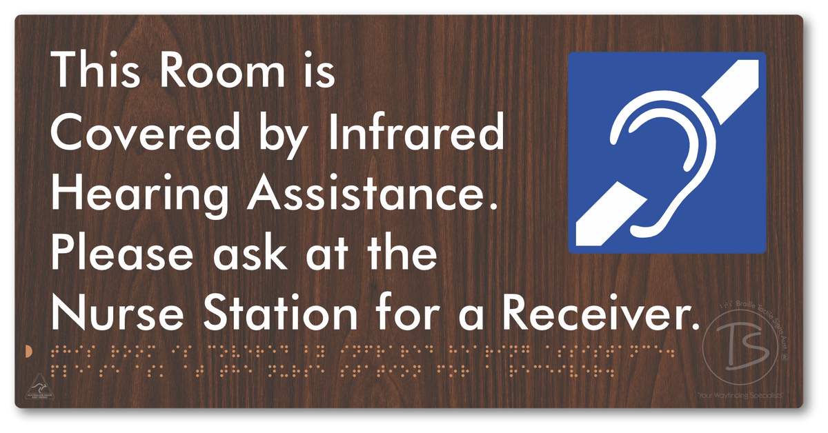 This Room Is Covered by Infrared Hearing Assistance. Please Ask At The Nurse Station For A Receiver.