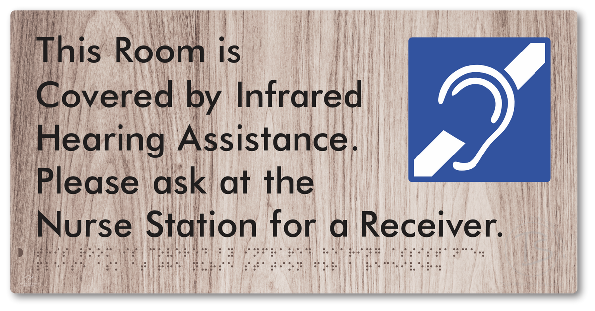 This Room Is Covered by Infrared Hearing Assistance. Please Ask At The Nurse Station For A Receiver.